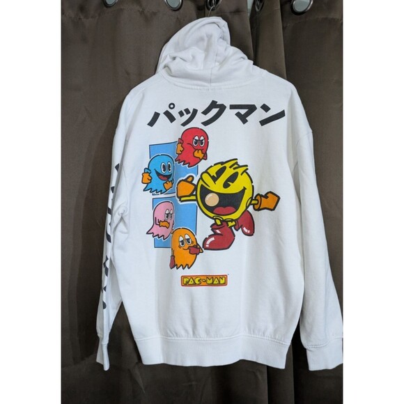 Pac-Man Japanese Pullover Hoodie Size L - Picture 2 of 10